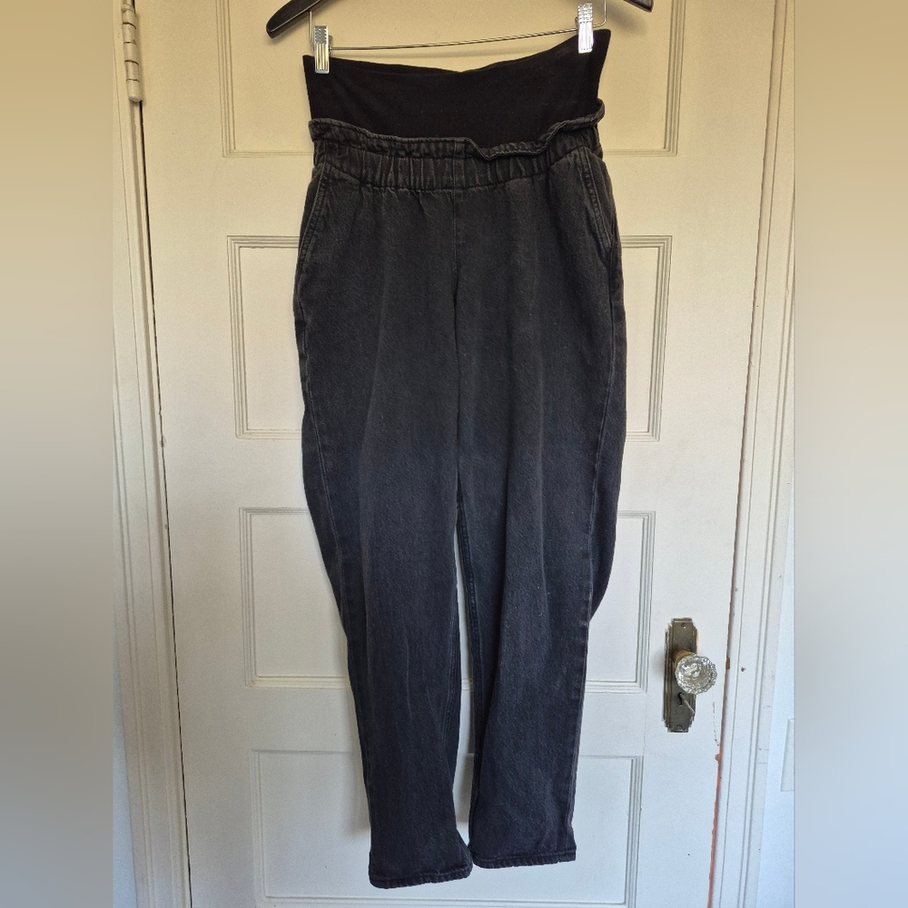 H&M Mama Maternity Jeans Papaerbag Waist Size Small Cotton - Picture 2 of 8